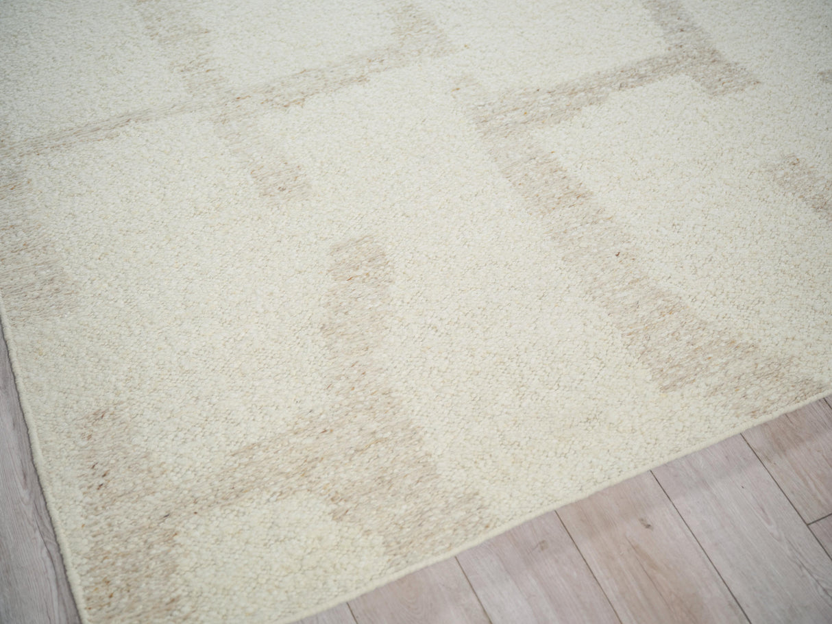 Exquisite Rugs Kokomo Flatweave New Zealand Wool in 7252 Ivory/Sand 8' x 10' Area Rug