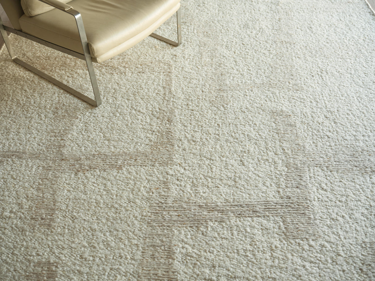 Exquisite Rugs Kokomo Flatweave New Zealand Wool in 7252 Ivory/Sand 8' x 10' Area Rug