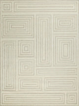 Exquisite Rugs Teton Hand Tufted New Zealand Wool in 7256 Cream/Ivory 10' x 14' Area Rug