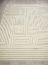 Exquisite Rugs Teton Hand Tufted New Zealand Wool in 7256 Cream/Ivory 9' x 12' Area Rug