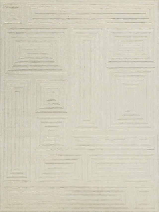 Exquisite Rugs Teton Hand Tufted New Zealand Wool in 7257 Beige/Ivory 14' x 18' Area Rug