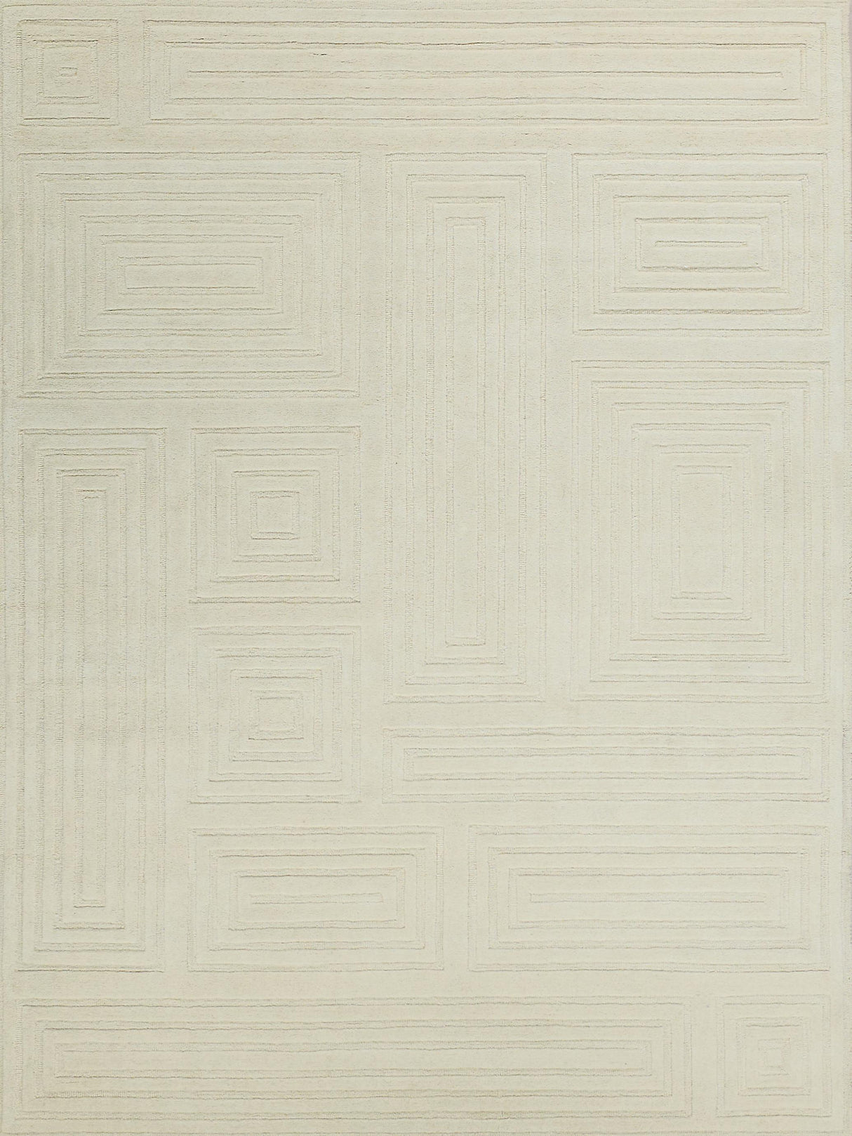 Exquisite Rugs Teton Hand Tufted New Zealand Wool in 7257 Beige/Ivory 8' x 10' Area Rug