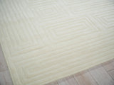 Exquisite Rugs Teton Hand Tufted New Zealand Wool in 7257 Beige/Ivory 8' x 10' Area Rug