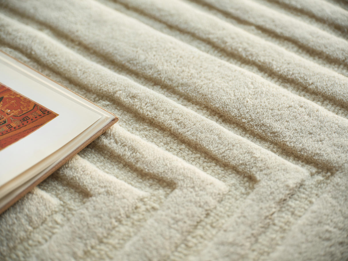 Exquisite Rugs Teton Hand Tufted New Zealand Wool in 7257 Beige/Ivory 9' x 12' Area Rug