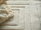 Exquisite Rugs Teton Hand Tufted New Zealand Wool in 7258 Silver/Ivory 10' x 14' Area Rug