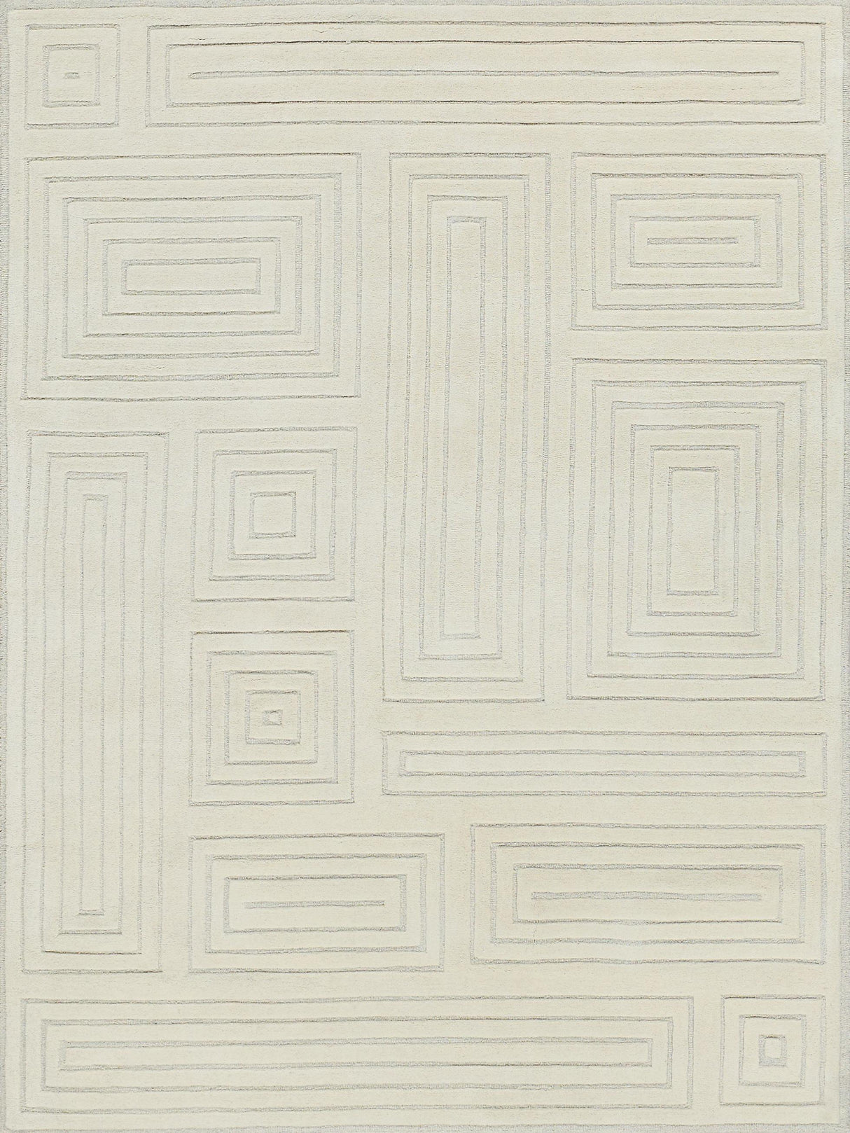 Exquisite Rugs Teton Hand Tufted New Zealand Wool in 7258 Silver/Ivory 14' x 18' Area Rug