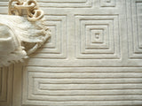 Exquisite Rugs Teton Hand Tufted New Zealand Wool in 7258 Silver/Ivory 9' x 12' Area Rug