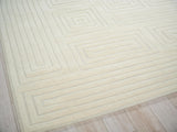 Exquisite Rugs Teton Hand Tufted New Zealand Wool in 7258 Silver/Ivory 9' x 12' Area Rug