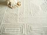 Exquisite Rugs Teton Hand Tufted New Zealand Wool in 7258 Silver/Ivory 9' x 12' Area Rug