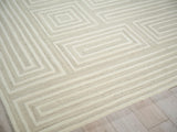 Exquisite Rugs Teton Hand Tufted New Zealand Wool in 7259 Cream/Ivory 14' x 10' Area Rug