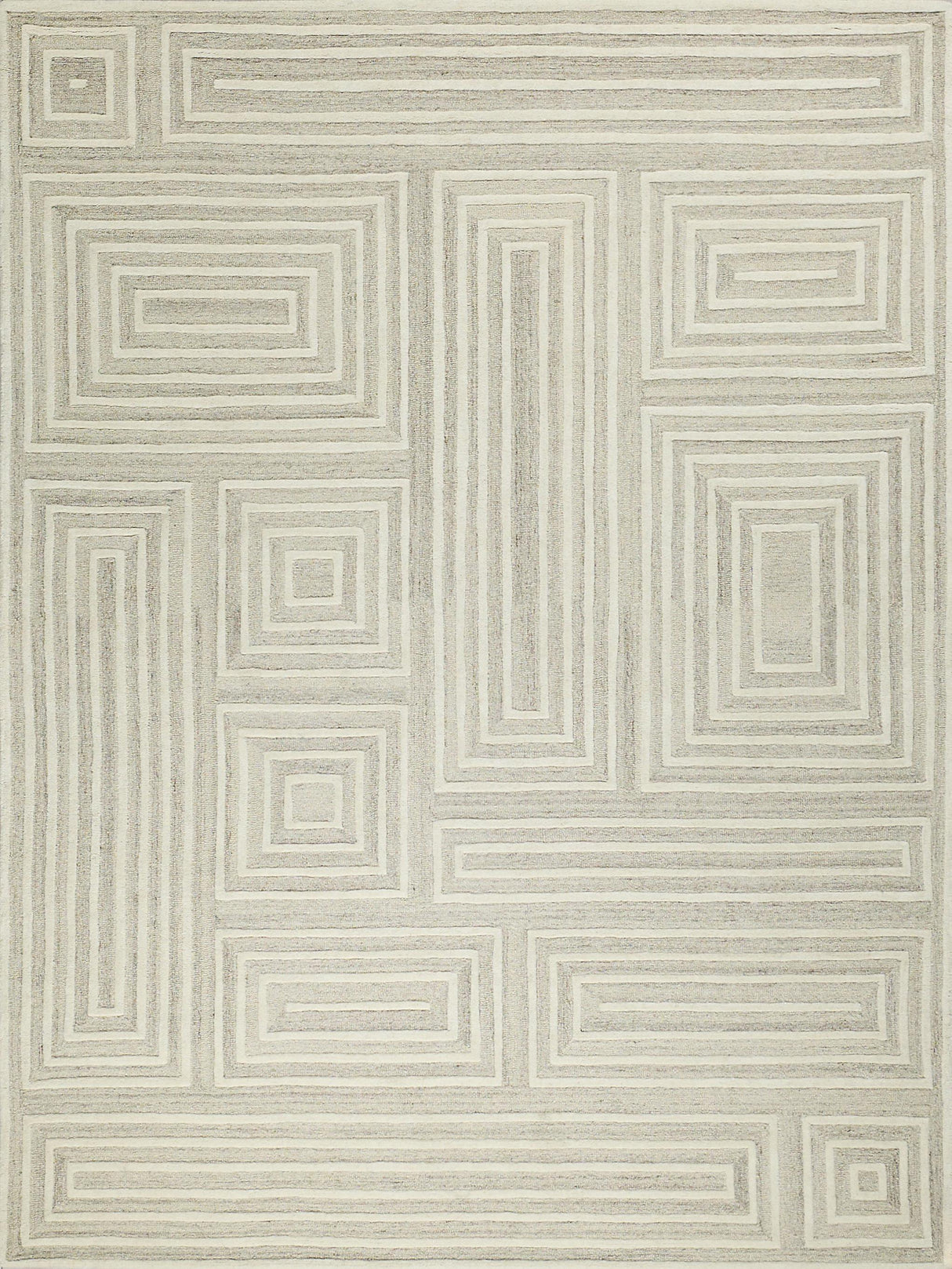 Exquisite Rugs Teton Hand Tufted New Zealand Wool in 7259 Cream/Ivory 10' x 14' Area Rug