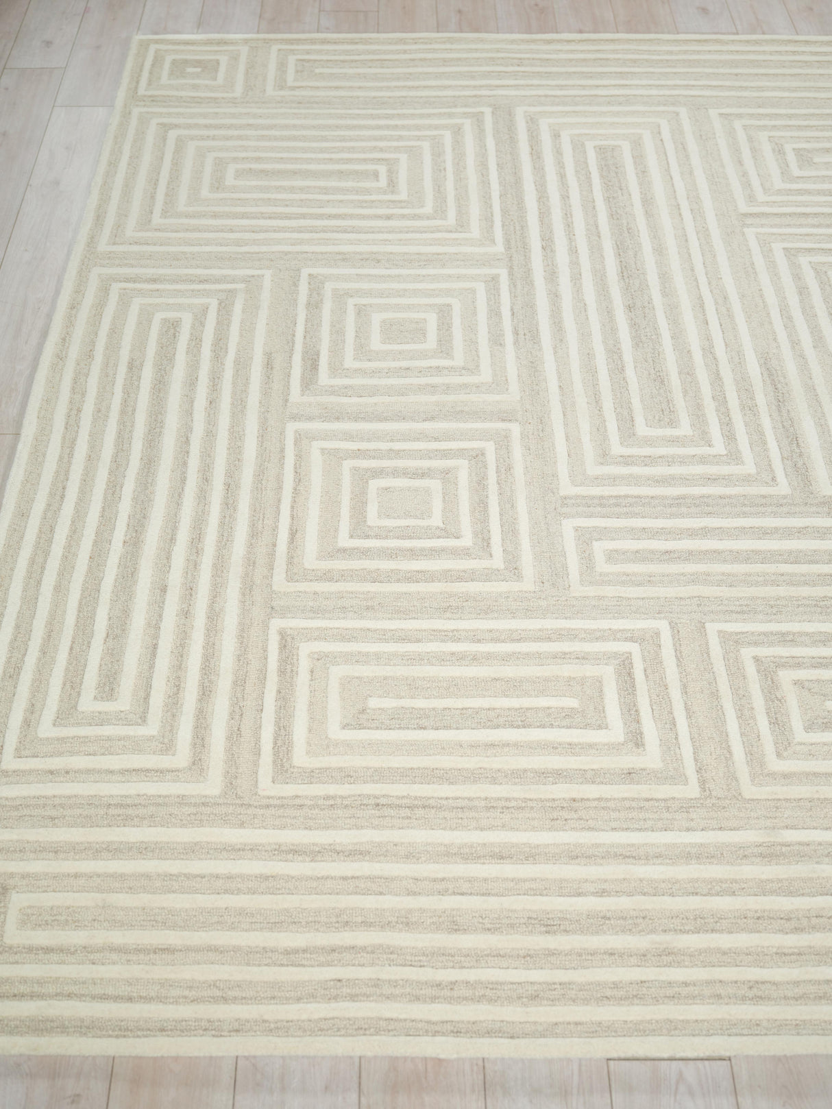 Exquisite Rugs Teton Hand Tufted New Zealand Wool in 7259 Cream/Ivory 18' x 14' Area Rug