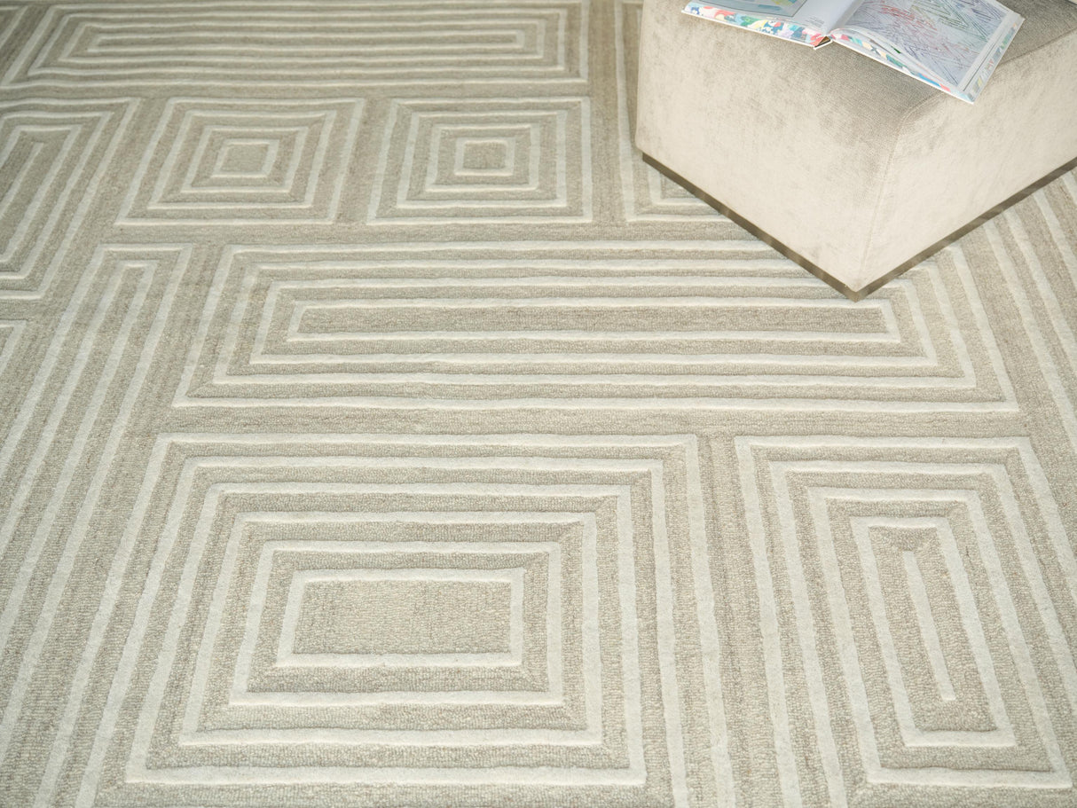 Exquisite Rugs Teton Hand Tufted New Zealand Wool in 7259 Cream/Ivory 18' x 14' Area Rug