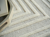 Exquisite Rugs Teton Hand Tufted New Zealand Wool in 7261 Silver/Ivory 6' x 9' Area Rug