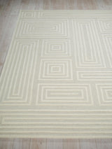 Exquisite Rugs Teton Hand Tufted New Zealand Wool in 7261 Silver/Ivory 4' x 6' Area Rug
