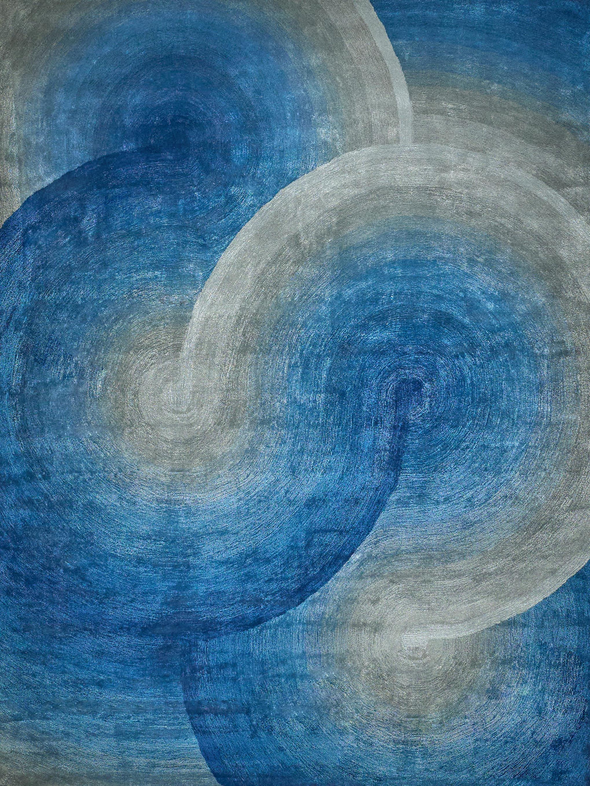 Exquisite Rugs Mitomo Hand Tufted Wool/Bamboo Silk in 7271 Gray/Blue 8' x 10' Area Rug