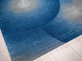 Exquisite Rugs Mitomo Hand Tufted Wool/Bamboo Silk in 7271 Gray/Blue 8' x 10' Area Rug
