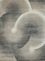 Exquisite Rugs Mitomo Hand Tufted Wool/Bamboo Silk in 7272 Charcoal/Ivory 5' x 7' Area Rug
