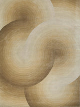Exquisite Rugs Mitomo Hand Tufted Wool/Bamboo Silk in 7273 Light Beige/Ivory 5' x 7' Area Rug