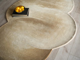 Exquisite Rugs Mitomo Hand Tufted Wool/Bamboo Silk in 7273 Light Beige/Ivory 7' x 5' Area Rug