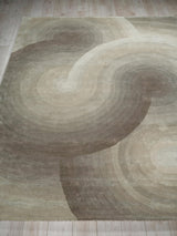 Exquisite Rugs Mitomo Hand Tufted Wool/Viscose in 7274 Taupe 10' x 14' Area Rug