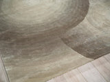 Exquisite Rugs Mitomo Hand Tufted Wool/Viscose in 7274 Taupe 6' x 9' Area Rug
