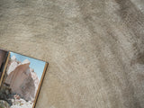 Exquisite Rugs Mitomo Hand Tufted Wool/Viscose in 7274 Taupe 6' x 4' Area Rug