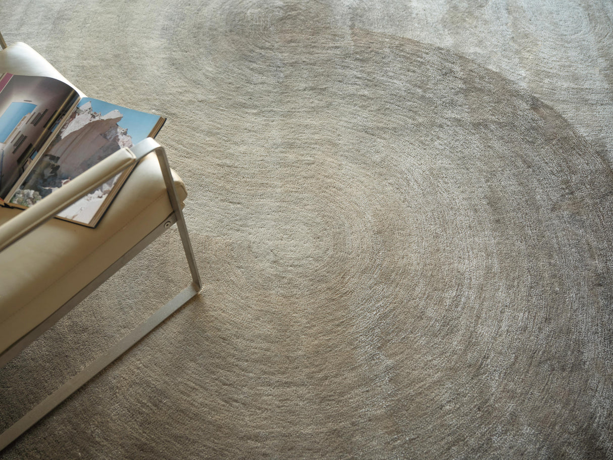 Exquisite Rugs Mitomo Hand Tufted Wool/Viscose in 7274 Taupe 9' x 12' Area Rug