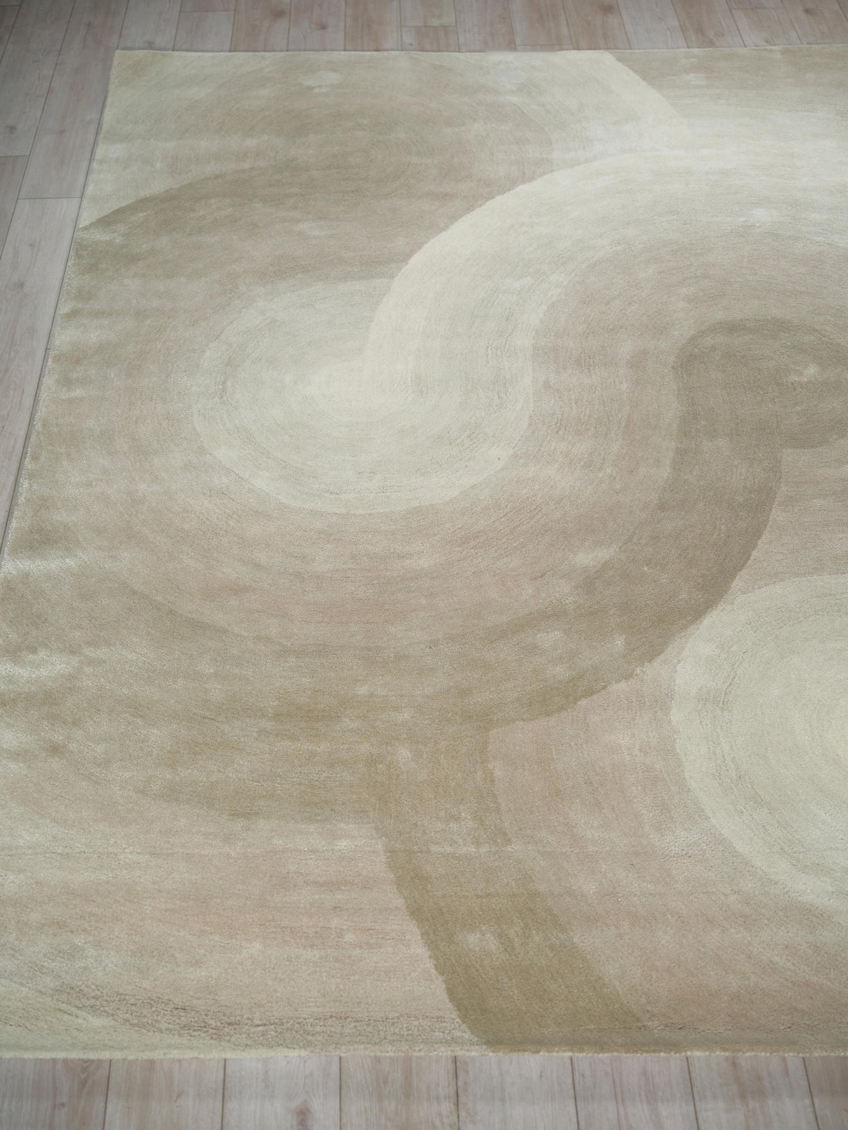 Exquisite Rugs Mitomo Hand Tufted Wool/Bamboo Silk in 7275 Pearl 4' x 6' Area Rug