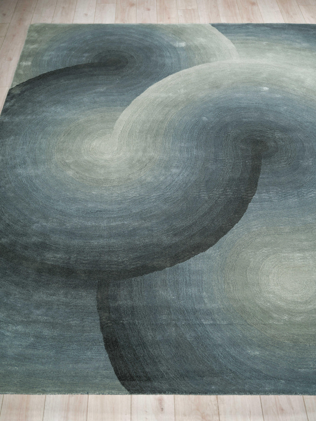 Exquisite Rugs Mitomo Hand Tufted Wool/Bamboo Silk in 7276 Sea Green 4' x 6' Area Rug