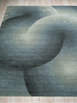Exquisite Rugs Mitomo Hand Tufted Wool/Bamboo Silk in 7276 Sea Green 4' x 6' Area Rug