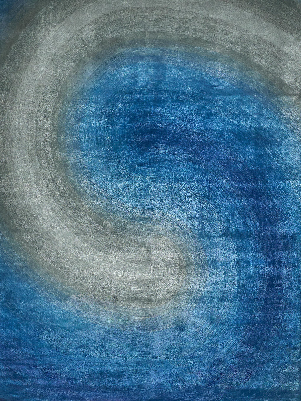 Exquisite Rugs Mitomo Hand Tufted Wool/Bamboo Silk in 7277 Navy/Gray 5' x 7' Area Rug