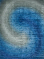 Exquisite Rugs Mitomo Hand Tufted Wool/Bamboo Silk in 7277 Navy/Gray 5' x 7' Area Rug