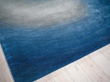 Exquisite Rugs Mitomo Hand Tufted Wool/Bamboo Silk in 7277 Navy/Gray 5' x 7' Area Rug