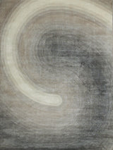 Exquisite Rugs Mitomo Hand Tufted Wool/Bamboo Silk in 7278 Charcoal/Ivory 8' x 10' Area Rug