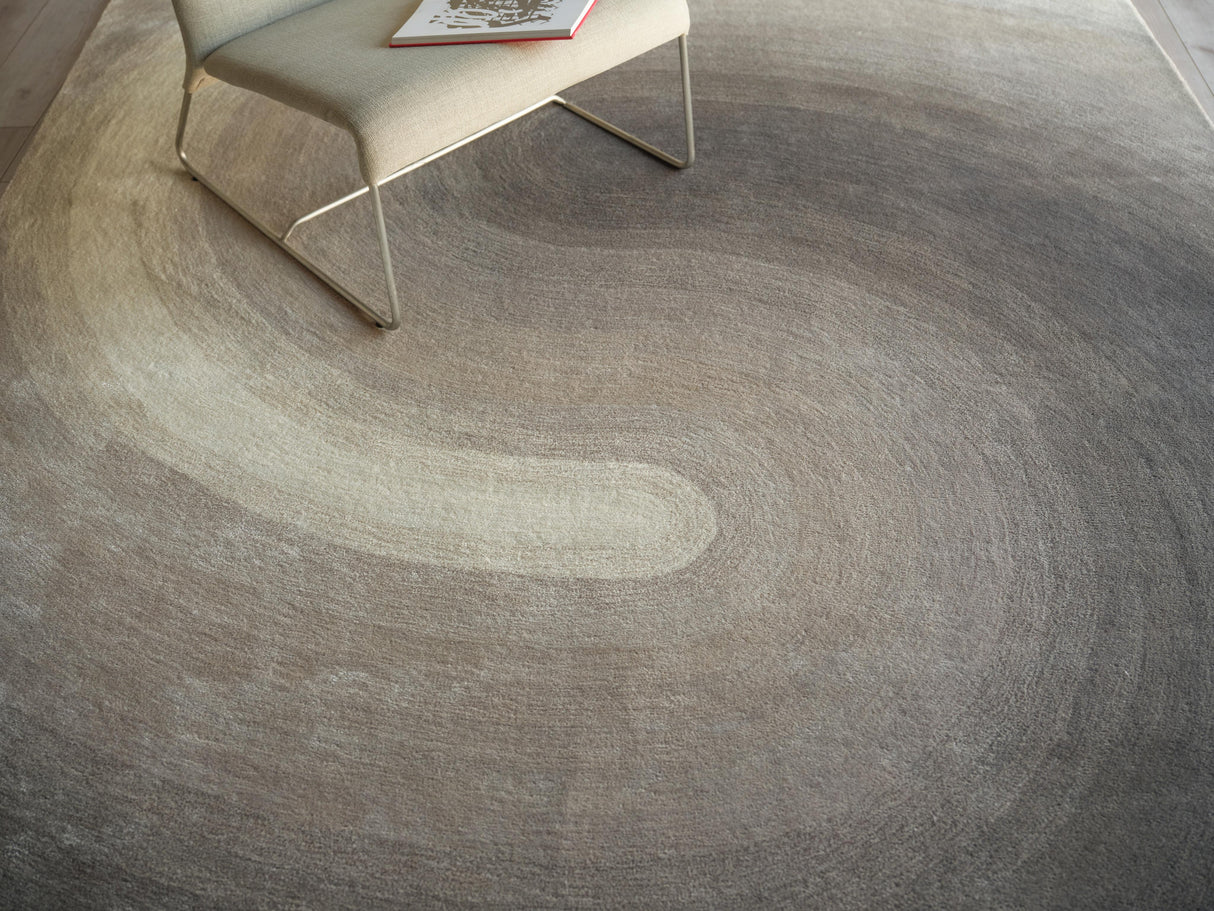 Exquisite Rugs Mitomo Hand Tufted Wool/Bamboo Silk in 7278 Charcoal/Ivory 8' x 10' Area Rug