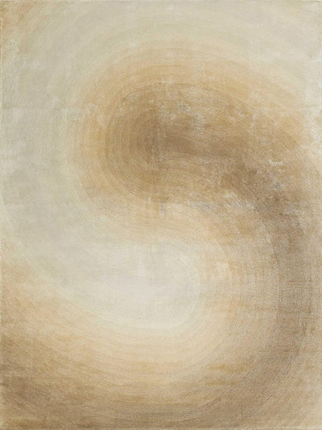 Exquisite Rugs Mitomo Hand Tufted Wool/Viscose in 7279 Light Beige/Ivory 12' x 15' Area Rug
