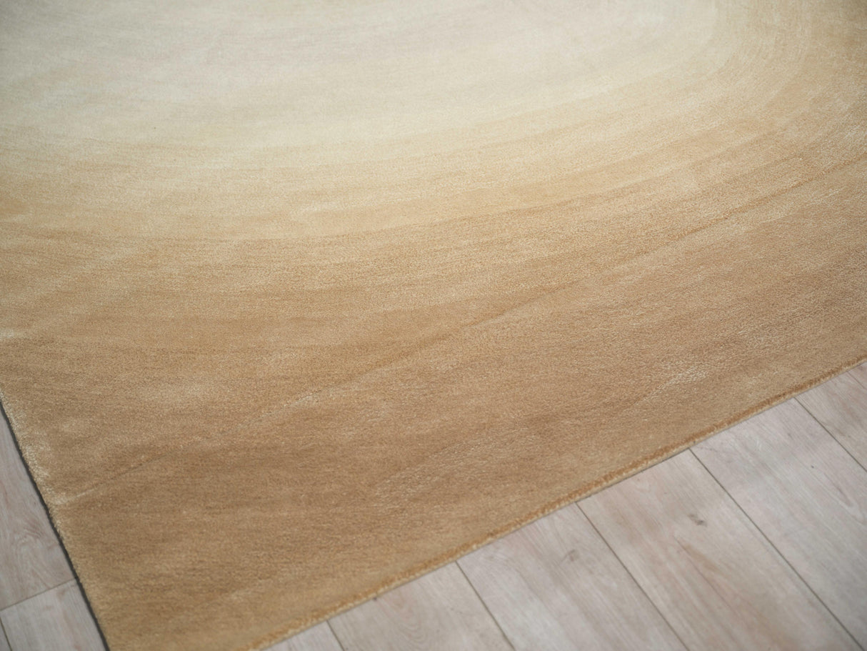 Exquisite Rugs Mitomo Hand Tufted Wool/Viscose in 7279 Light Beige/Ivory 12' x 15' Area Rug