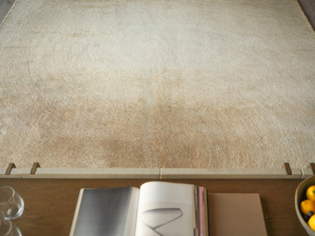 Exquisite Rugs Mitomo Hand Tufted Wool/Viscose in 7279 Light Beige/Ivory 12' x 15' Area Rug