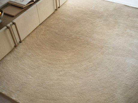 Exquisite Rugs Mitomo Hand Tufted Wool/Viscose in 7279 Light Beige/Ivory 9' x 12' Area Rug