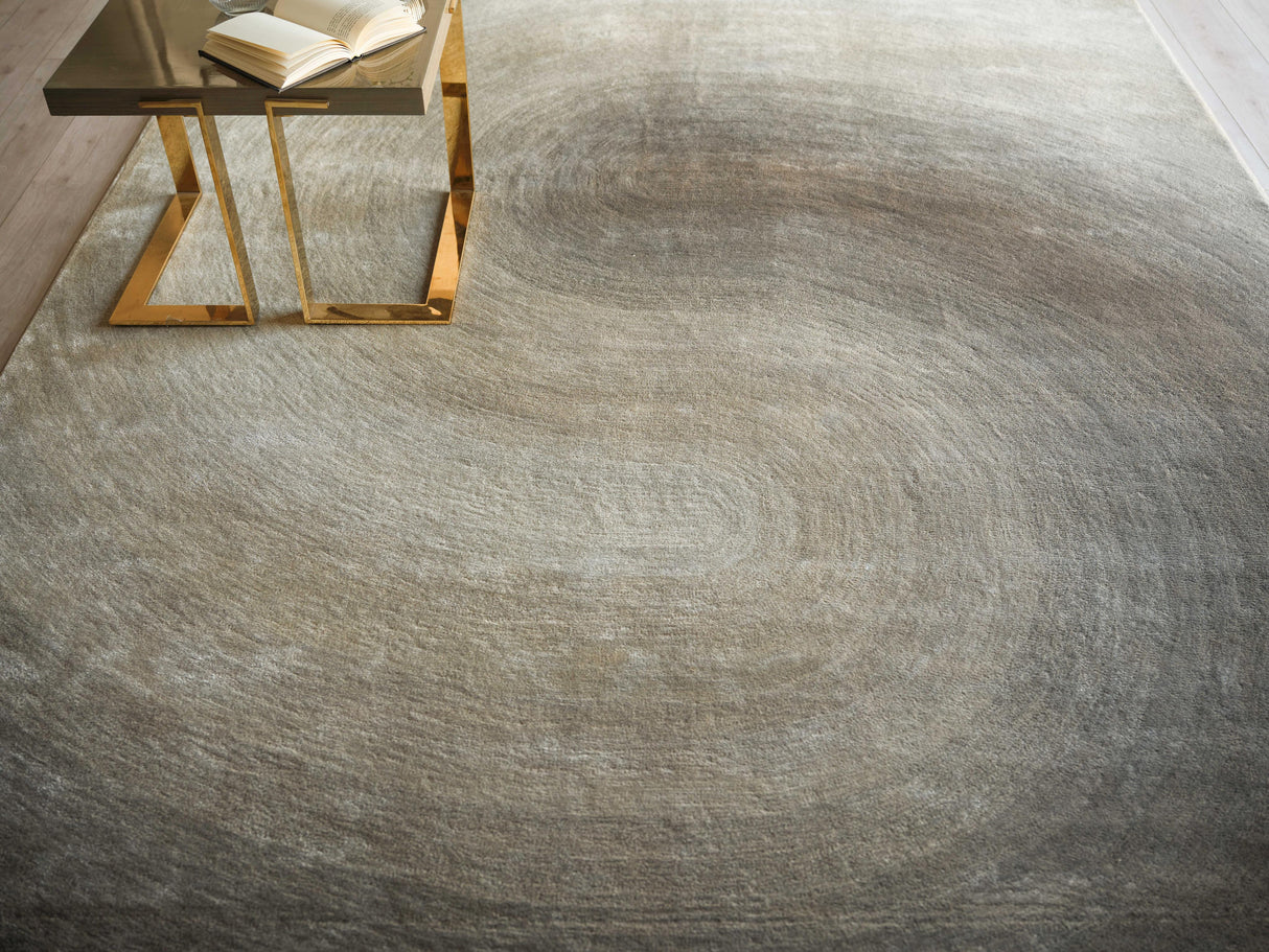 Exquisite Rugs Mitomo Hand Tufted Wool/Bamboo Silk in 7280 Taupe 4' x 6' Area Rug