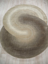 Exquisite Rugs Mitomo Hand Tufted Wool/Bamboo Silk in 7280 Taupe 7' x 5' Area Rug