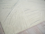 Exquisite Rugs Entro Hand Tufted New Zealand Wool in 7318 Silver/Ivory 9' x 12' Area Rug