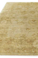Exquisite Rugs Antique Weave Oushak Hand Knotted New Zealand Wool in 8002 Ivory/Brown/Rust 8' x 10' Area Rug