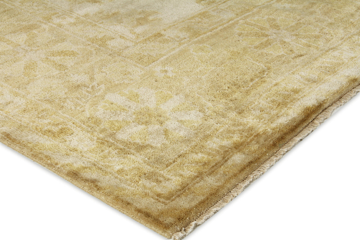 Exquisite Rugs Antique Weave Oushak Hand Knotted New Zealand Wool in 8002 Ivory/Brown/Rust 8' x 10' Area Rug