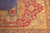 Exquisite Rugs Antique Weave Serapi Hand Knotted New Zealand Wool in 8144 Rust/Gold 10' x 14' Area Rug