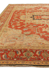 Exquisite Rugs Antique Weave Serapi Hand Knotted New Zealand Wool in 8144 Rust/Gold 12' x 15' Area Rug