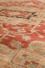 Exquisite Rugs Antique Weave Serapi Hand Knotted New Zealand Wool in 8144 Rust/Gold 12' x 15' Area Rug