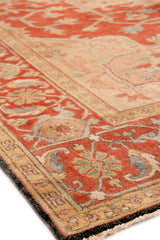 Exquisite Rugs Antique Weave Serapi Hand Knotted New Zealand Wool in 8144 Rust/Gold 12' x 18' Area Rug