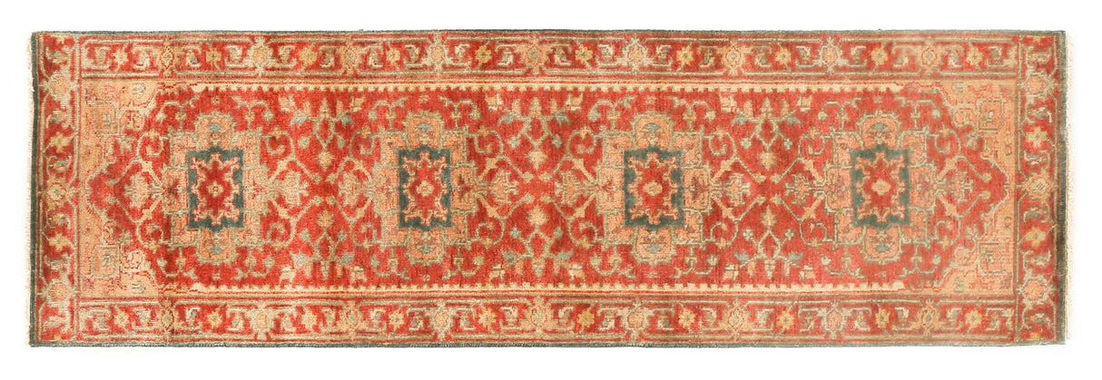 Exquisite Rugs Antique Weave Serapi Hand Knotted New Zealand Wool in 8144 Rust/Gold 9' x 12' Area Rug